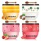 4PCS Honey Lip Balm Hydrating Honey Lip Mask Overnight Propolis Bee Balm Lip Balm Prevention Dry and Cracked Lip Scrub Exfoliator (Honey+Strawberry+Coconut+Watermelon)