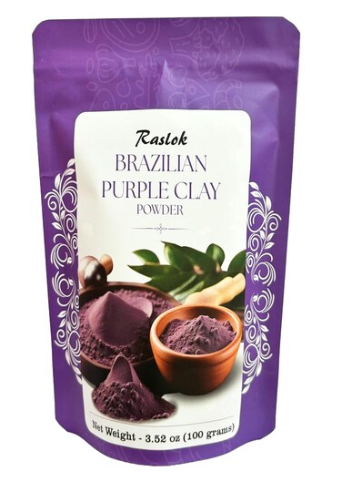 Brazilian Purple Clay   Facial Cleansing Mask   For making Masks, Creams, Scrubs, Body Wash and Soaps (3.52, Ounces)