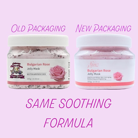 Princess Pippa&#39;s Place Bulgarian Rose Jelly Mask Powder- Jelly Face Mask Peel Off- Hydrating, Moisturizing, Anti-Aging Jelly Mask for Face Glowing and Radiant Skin- 300G/10.58 Oz