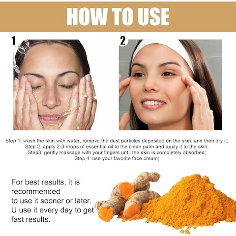 2 Pack Turmeric Oil, Natural Turmeric Oil Serum for Face,Skin Care Moisturizing Serum(30ml)