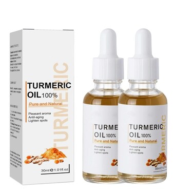 2 Pack Turmeric Oil, Natural Turmeric Oil Serum for Face,Skin Care Moisturizing Serum(30ml)