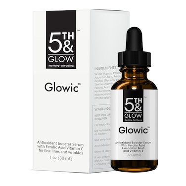 5th &amp; Glow Glowic Anti-Aging Serum for Women &ndash; Antioxidant Serum for Face - Contains Hyaluronic Acid and Vitamin C &ndash; Reduces the Appearance of Dark Spots, Fine Lines, and Wrinkles, 1 oz