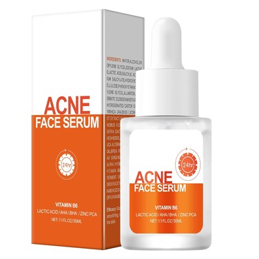 Acne Serum for Face, Acne Facial Serum with AHA, BHA, Vitamin B6, Face Serum for Women Men, Acne Moisturizer Serums for Oily Skin, Pimple Serum for Skin Care