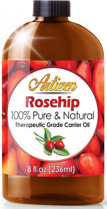 Artizen 8oz Rosehip Oil - Pure Natural Cold Pressed &amp; Harvested From Fresh Roses Bushes &amp; Rose Seed - Rose Hip Oil for your Face, Nails, Hands - Rosehip Oil for Skin
