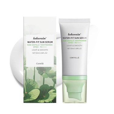 Centella Sunscreen SPF 50, Centella Water-Fit Sun Serum, Long-Lasting Protection, Nourishing Skin Protection and UV Defens.(Green)