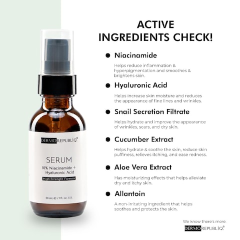 Generic Dermorepubliq 10% Niacinamide + Hyaluronic High-Strength Formula Serum 30 mL