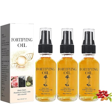 3Pcs Rosehip Oil, Castor Oil Black Seed Oil Rosehip Oil Face Serum, Facial Moisturizer Organic Natural Face Oil Rosehip Seed Oil