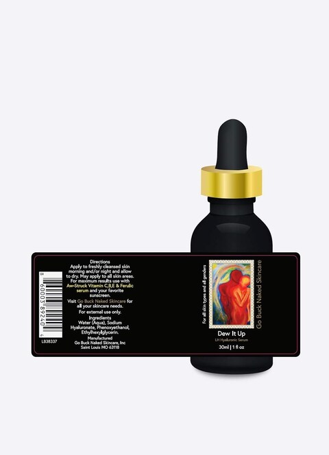 Dew It Up Serum 100% Hyaluronic Acid. Made in USA Natural Organic Moisturizer for Men &amp; Women Anti aging Pore minimizer-Best Hyaluronic acid 1,000x its moisture weight