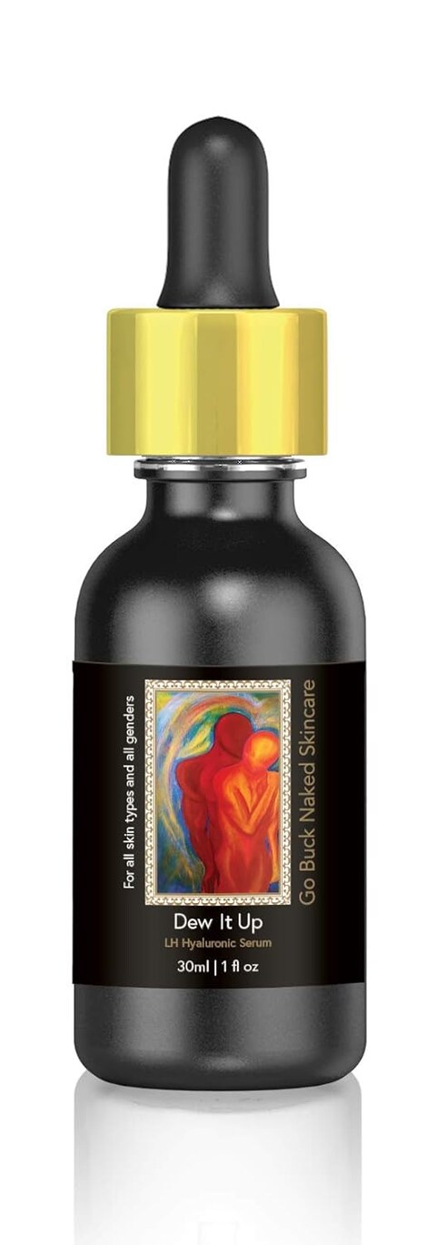 Dew It Up Serum 100% Hyaluronic Acid. Made in USA Natural Organic Moisturizer for Men &amp; Women Anti aging Pore minimizer-Best Hyaluronic acid 1,000x its moisture weight