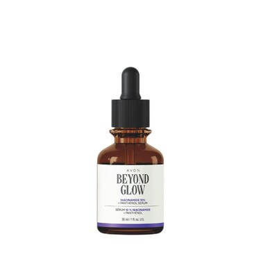 Avon Beyond Glow Niacinamide 10% + Panthenol Serum &ndash; Hydrating Facial Serum for Even Skin Tone &amp; Elasticity, Vitamin B3 &amp; Provitamin B5, Paraben-Free, 1 fl. oz.