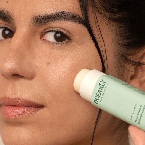 Bundle of ATTITUDE Oceanly Face Serum Stick, EWG Verified, Plastic-free, Plant and Mineral-Based Ingredients, Vegan Skincare, PHYTO GLOW, Unscented, 1 Ounce + Face Cream Stick, PHYTO MATTE, 1 Ounce