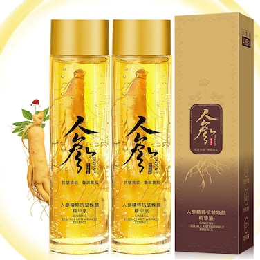 Rednow Ginseng Extract Liquid,Ginseng Anti Wrinkle Serum,Ginseng Peptide Anti Aging Serum,Ginseng Extract Anti-Wrinkle Original Serum Oil,Hydration Ginseng Oil Essence,Ginseng Face Serum(2PCS)