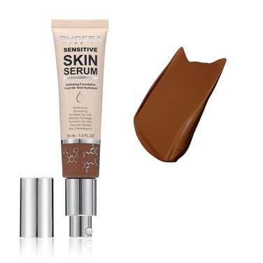 PHOERA Hydrating Serum Foundation,Makeup Base Foundation Hypoallergenic and Flawless Full Coverage. (N06 Mocha)