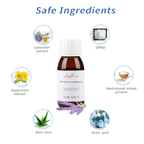 Post Peel Serum Lifting Complex Gel Treatment After Peel Moisturizer and Nourishing Anti Aging Anti Wrinkle with DMAE, lactic acid and aloe vera 1.69 fl oz 50 ml 2024
