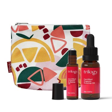 Trilogy Certified Organic Rosehip Oil Set, Nourishment &amp; Renewal, Includes Gift Bag