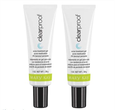 Mary Kay, 2 PCS CLEARPROOF ACNE TREATMENT GEL 1 FL OZ TRATAMIENTO EN GEL PARA PIEL CON ACN&Eacute; 28 G