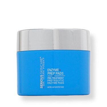 Serious Skincare - Dr. Mark Pinsky Proteolytic Enzyme+ Prep Pads - Pre Treatment - Detoxify Skin &amp; Pores - Willow Bark Extract - 60 Pre-Saturated Disc - Face &amp; Neck