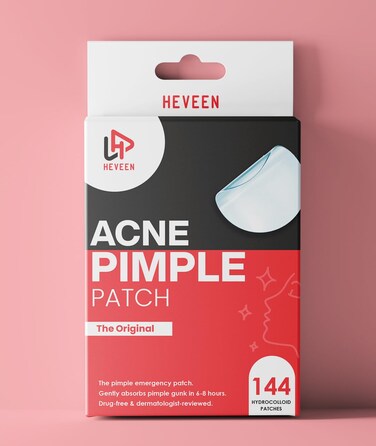 Pimple Patches for Face, 144 Counts Acne Patches,Hydrocolloid Patches for Covering Zits and Blemishes, Spot Stickers with Salicylic Acid, Tea Tree Oil &amp; Calendula Oil