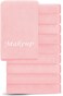 Cosy Family 10 Pack Makeup Remover Wash Cloths - Soft Microfiber Fingertip Facial Cleansing Cloths for Hand and Make Up, 12 x 12 in, Pink
