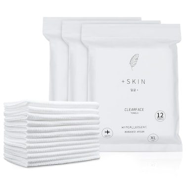 ClearFace Sensitive Skin Face Towels &ndash; Biobased Makeup Remover and Dry Wipes, Compact Travel Pack