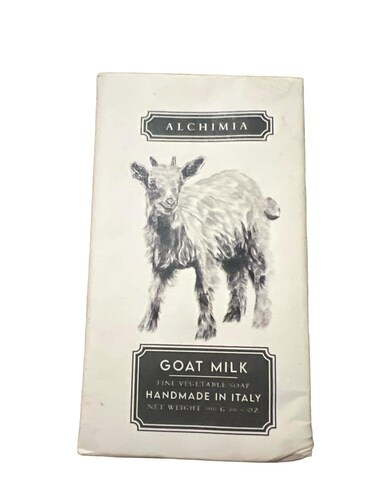 Alchimia Goat Milk Vegetable Handmade Italian Soap Bar With Decorative Paper Wrap10.5 Oz 10.5 Oz, Cream