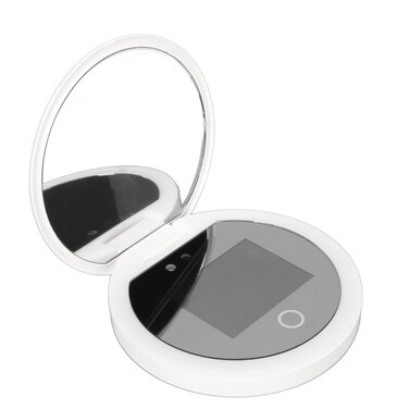 Sunscreen Testing Mirror, Sunscreen Testing Camera with Light 2X Magnification Travel Makeup 3.5in Pocket Camera Checking Sunscreen for Face Portable Mirror for Sunscreen Test