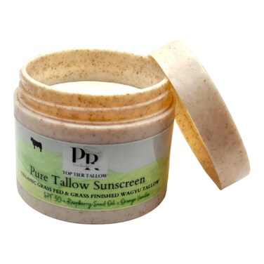 Grass Fed Tallow Sunscreen, SPF 50, Tallow Skincare, Grass Fed Tallow, Natural Sunscreen, Pure Render, Made in USA