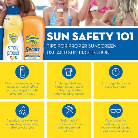 Banana Boat Kids Max Protect &amp; Play Clear Spray Sunscreen SPF 100 6oz and Sport Sunscreen Stick SPF 50 0.5oz Bundle