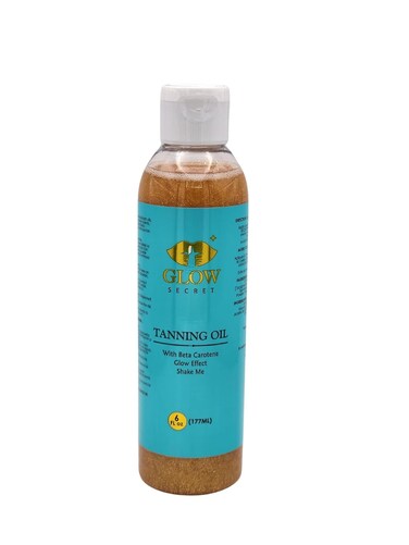 Glow Secret Tanning Oil, coconut Tanning oil, sun tanning oil, aceite bronseador natural.