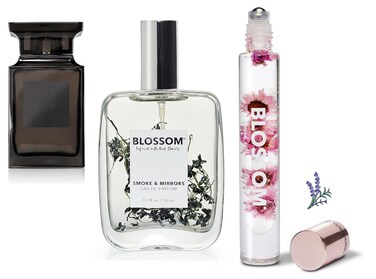 Blossom Roll on Rollerball Perfume Oil with Natural Ingredients, Essential Oils &amp; Eau De Parfum Plant Based Perfume Spray, Infused with Real Flowers, 2 Pack Bundle, Lavenderwood/Smoke &amp; Mirrors