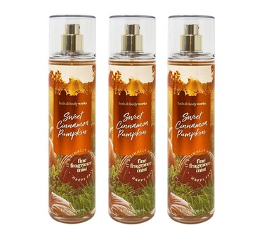 Bath &amp; Body Works Sweet Cinnamon Pumpkin Fine Fragrance Mist Set - Pack of 3