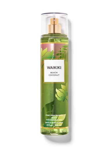 Bath &amp; Body Works Waikiki Beach Coconut Signature Collection Fragrance Mist 8 Fl Oz (Waikiki Beach Coconut)