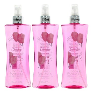 Parfums De Coeur Cotton Candy by Body Fantasies, 3 Pack 8 oz Fragrance Body Spray women