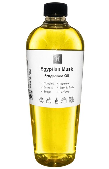 HalalEveryDay Egyptian Musk Perfume Body Oil Luxurious Fragrance for All-Day Elegance Skin Soothing Gentle Long-Lasting Aerosol Free All NaturalScent 8oz Bottle