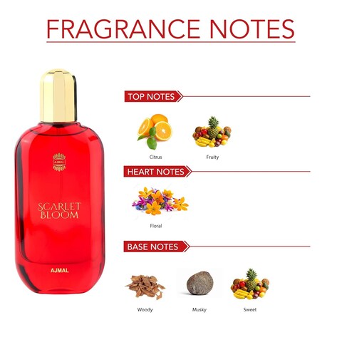 Ajmal Scarlet Bloom EDP For Women Made In Dubai