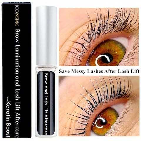 Eyelash Lift Conditioner, Saves Burning ,Brow Lamination Treatment Aftercare 2 in 1 Keratin Boost - 100-Day Supply ( Unscented, Cream, Women, Adult)