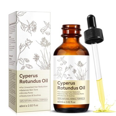 Cyperus Rotundus Oil 2Fl Oz, Cyperus Oil for Hair Removal, Reducing Body Hair Growth, Moisturizes &amp; Soothes Skin, Gentle and Effective