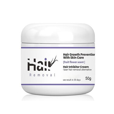 Facial Hair Inhibitor Cream, Hair Growth Inhibitor Permanent for Women Face, Apply Lavender Hair Stop Growth on Face, Bikini, Arm, Leg, After Hair Removal Depilatories Use 50g