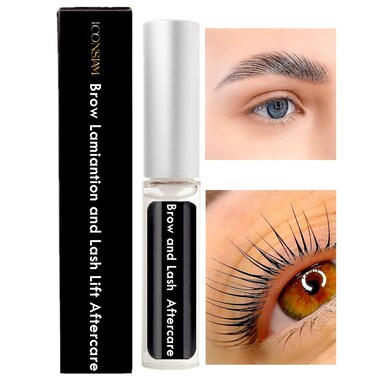Brow and Lash Aftercare Conditioner - Keratin Filler to Prevent Burning, Fixing Gel for Upward Lift   100-Day Supply