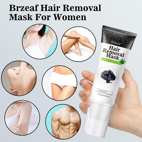 Brzeaf Hair Removal Cream, Mild Formula,Effective &amp; Painless, Hair Removal Mask, Legs, Bikini, Arms and Underarms Hair Removal, Depilatory Cream, Soothing Skin