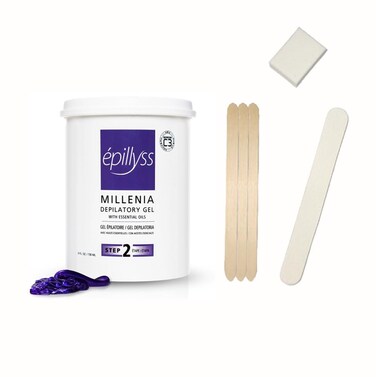 Lukewarm Wax with Stripss or Gel Texture Step2 - Cire Tiere avec bandes Texture Gel 591ml / 20 Fl. OZ. (Millenia +Gift)