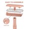 Single Blade Safety Razor - Metal One Blade Razor for Men &amp; Women with 10 Stainless Steel Double Edge Blades(Rose Gold)
