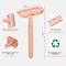 Single Blade Safety Razor - Metal One Blade Razor for Men &amp; Women with 10 Stainless Steel Double Edge Blades(Rose Gold)