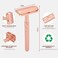 Single Blade Safety Razor - Metal One Blade Razor for Men &amp; Women with 10 Stainless Steel Double Edge Blades(Rose Gold)