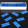 200 Pcs Plastic Razor Blades Plastic Scraper Blades Double Edge Razor Blade for Removing Labels Stickers Gasket Decals on Glass Car Window - Blue