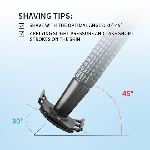 Double Edge Safety Razor Reusable Stainless Metal Wet Shaving Razor with 10 Swedish Platinum Blades for Men Women Barber Bikini Armpit Hair, Matte Gunmetal Black GR131