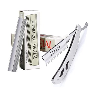 Precision Brow Razor Blades for Women - Single Edge Disposable Eyebrow Blades - Ideal for Shaping, Grooming, and Styling Brows (20 pieces + 1 tool holders)