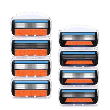 8PCS Blades Refills for Fusion 5 Razor, Extra Smooth 5 Layered Razors Refills, Razor Blades Men