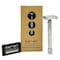 Parker, Butterfly Open Double Edge Safety Razor for Men, 5 Parker Premium Platinum Double Edge Razor Blades Included (82R Chrome)