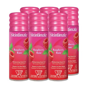 Skintimate Raspberry Rain Shave Gel for Women, 6 Pack   Skintimate Shaving Cream for Women, Womens Shaving Cream, Shave Cream, Shaving Foam, Womens Shave Gel, Pack of 6, 7oz each